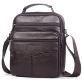 SPAHER Large Mens Leather Bag Handbag Shoulder Bag IPAD Business Messenger Bag Cross Body Casual Tote Sling Organiser Travel bag with Adjustable Shoulder Strap
